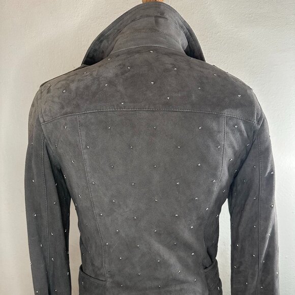 All Saints Grey Suede Jacket - Picture 6 of 12